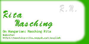 rita masching business card